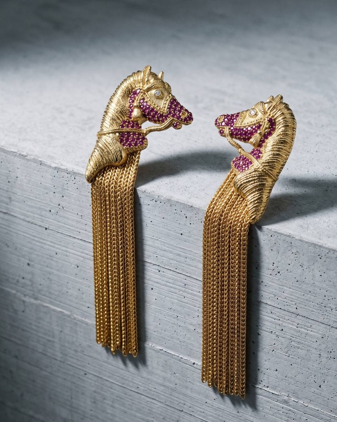 Equestrian Fringe Drop Earrings frontend image